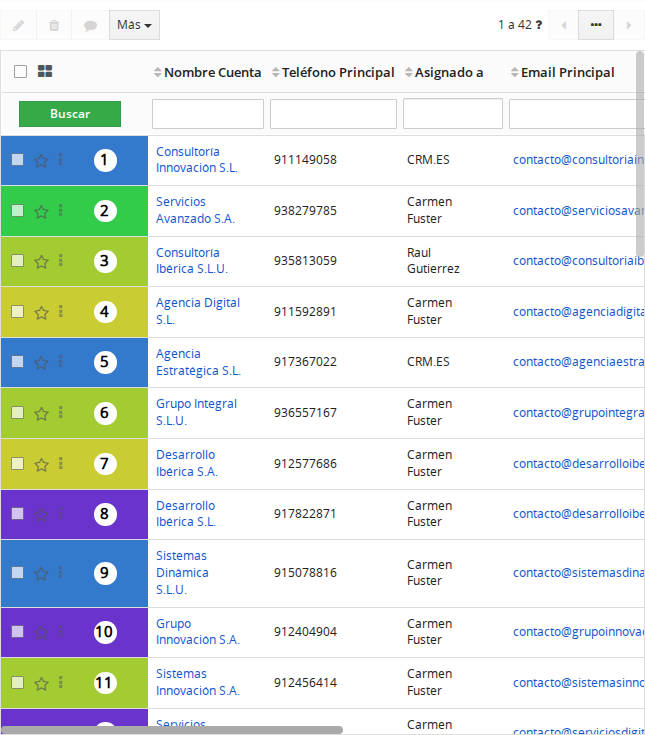 Panel de GeoTools con los controles de módulo, centro, radio, unidades, clasificación y filtros